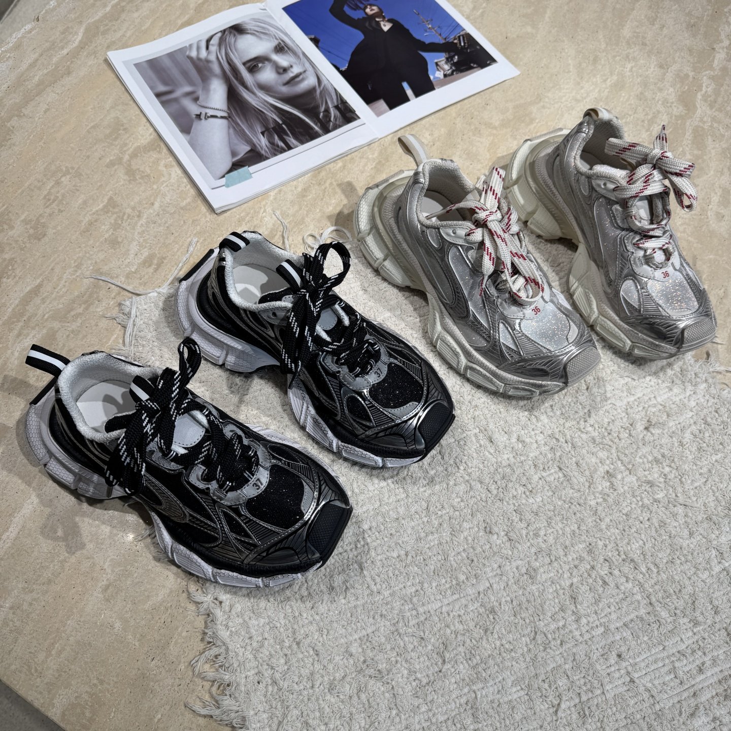 欧货欧洲站女鞋2026春季新款真皮系带厚底老爹鞋松糕底做旧运动鞋