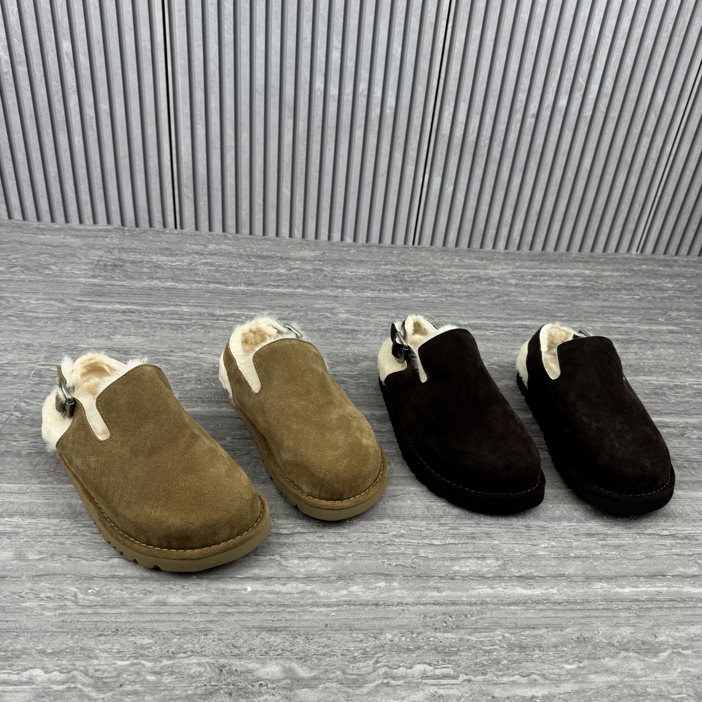 冬款厚底玛丽珍鞋加绒羊毛勃肯鞋