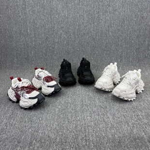 欧洲站欧货真皮女鞋2025秋季新款高跟厚底松糕鞋系带拼色老爹鞋潮