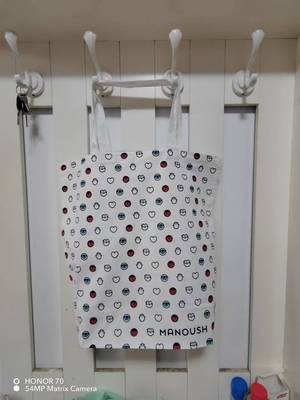 外贸出口纯色字母印花超市帆布包，休闲布包.白色印花款