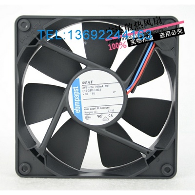 原装 EBMPAPST 4414F 24V 5W 0.21A 12025 12CM 变频器散热风扇