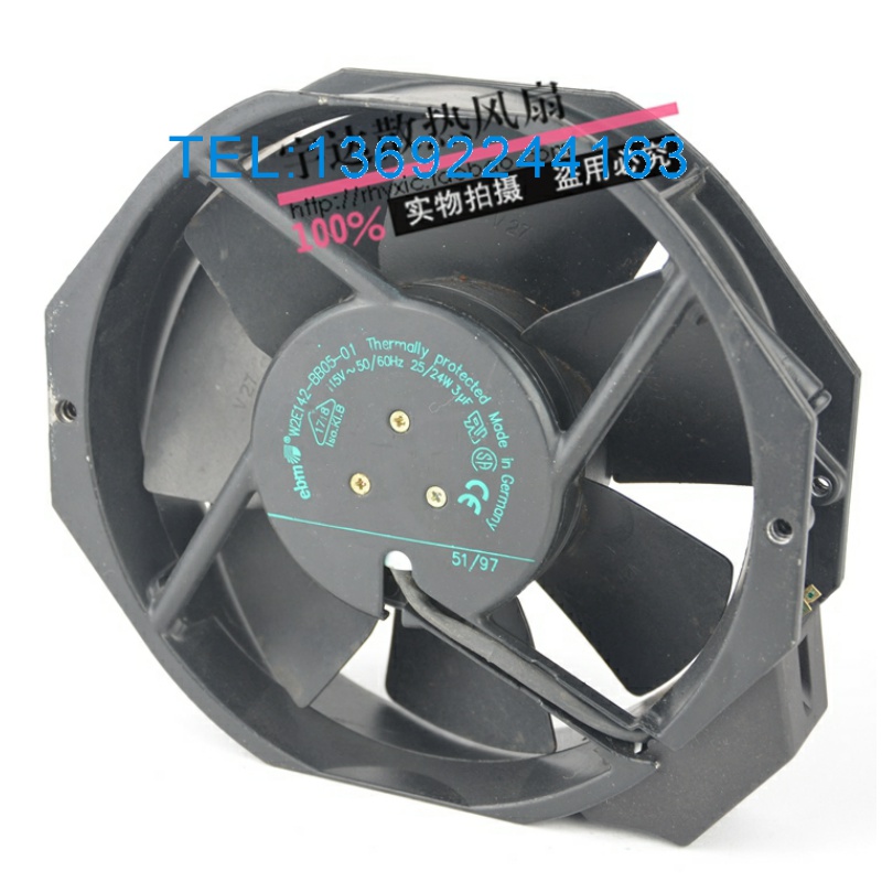德国EBM W2E142-BB05-01 115V 25W 17CM 17238 全金属耐高温风扇