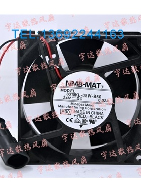 全新NMB 3615KL-05W-B50 24V 9038 0.32A ABB变频器专用散热风扇