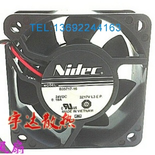 24V 0.18A 全新原装 变频器 B35717 6025MM 工控散热风扇 nidec