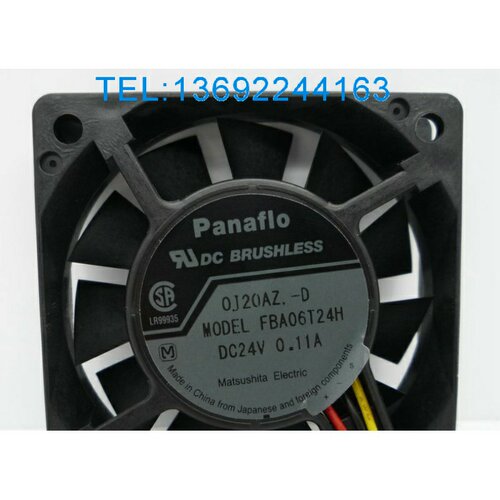 原装松下PANAFLO FBA06T24H 24V 0.11A 6CM 6015 三线发那科风扇