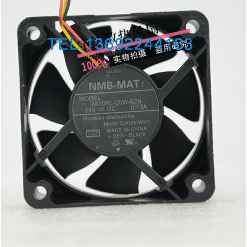 原装正品NMB 6025 6cm双滚珠24V0.13A变频器风扇2410RL-05W-B79
