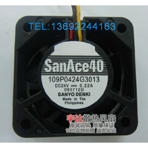 109P0424G3013 24V 0.22A 原装山洋 40*40*28高速变频器风扇