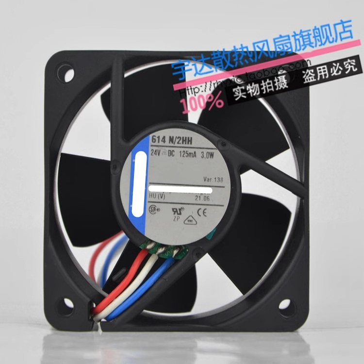 TYP 614N/2HH 全新原装德国 6025/6CM 24V 3.0W变频器散热风扇