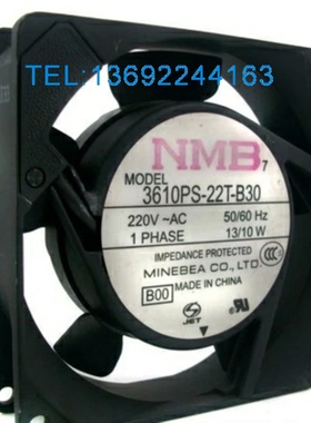 3610PS-22T-B30 原装美蓓亚NMB 220V 13/10W 92*92*25MM 铝框风扇
