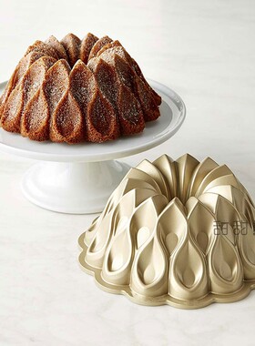 烘焙模具美国Nordic Ware同款Crown Bundt Pan铝合金皇冠蛋糕烤盘