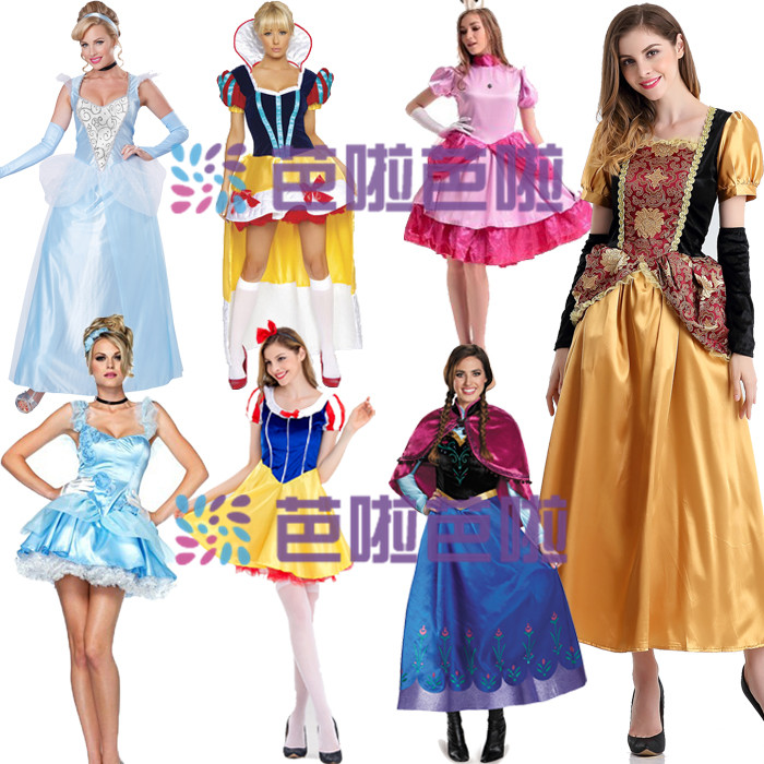 万圣节白雪公主裙COSPLAY服装演出服成人化妆舞会圣诞装ds礼服装