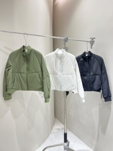 女秋冬Lu时尚穿搭飞行员夹克拉链运动外套宽松休闲短外套保暖棉服