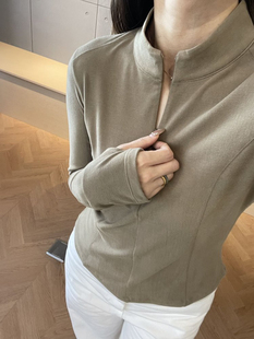 可外穿打底衫 女秋冬德绒3.0微立领锁温半拉链长袖 小暖炉 小禾