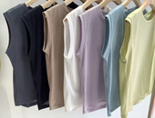 2025春夏款 韩国小众设计高级感 新款 背心褂子女夏季 冰麻无袖