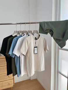 纯棉LU订单情侣款家柔软的T 圆领基础男女T桖 运动T 四面弹力透气