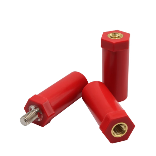 JYZ25红色绝缘子带螺杆 螺母型SB25高强度新能源支撑架M6/M8/M10