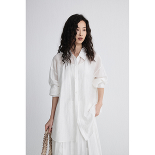 【澳白衬衫】CAREMIND原创设计师款松弛感衬衣垂坠飘逸轻薄上衣女