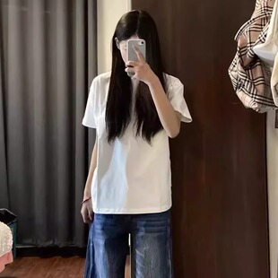 2026早春秋夏季新款女装正肩纯棉短袖t恤女圆领百搭内搭打底上衣
