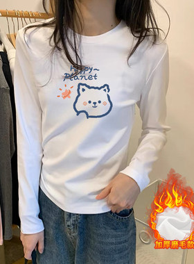 浅灰色纯棉t恤女上衣早春季