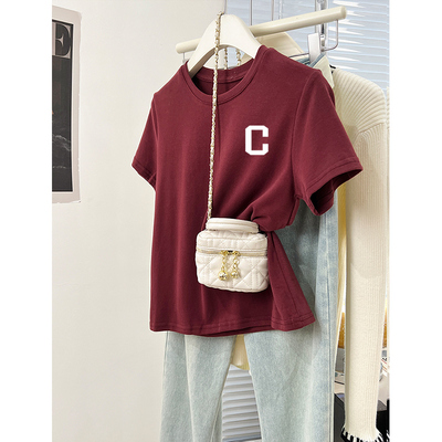 纯棉百搭减龄印花圆领T恤女