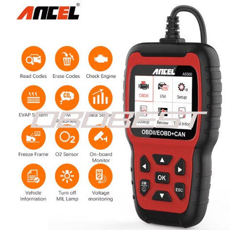 Ancel AS500 OBD2汽车扫描仪引擎代码读取器 汽车诊断工具 全球版