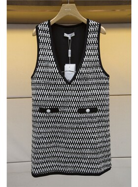 ANMANI恩曼琳无袖V领连衣裙2020冬季专柜正品M36D3102-3380