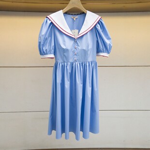 JORYA/卓雅中长款海军领连衣裙2022夏季专柜O126001E-4280