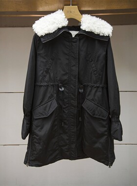 巨式国际2021春季 毛领羽绒服中长款外套专柜正品N50C3401-5280