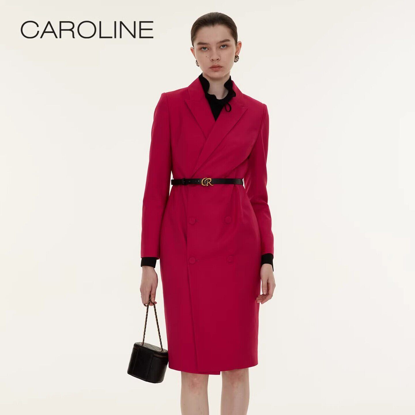 CAROLINE/卡洛琳2023春季西装连衣裙女风衣专柜正品P602304B-3480