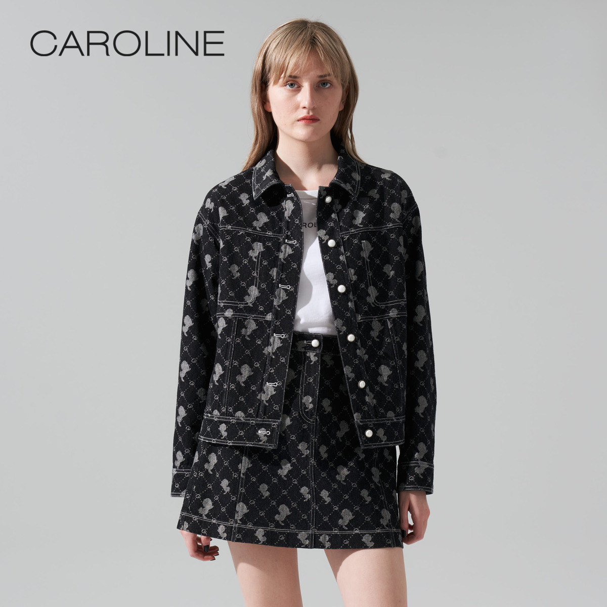 CAROLINE/卡洛琳水洗牛仔上衣外套21秋季专柜正品N644201D-2680图片