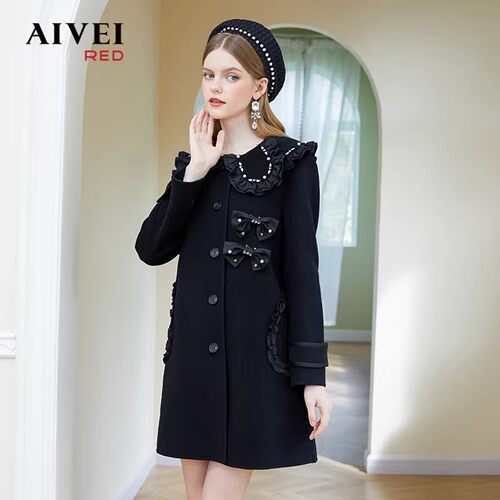 AIVEI/艾薇2022冬季毛呢外套女大衣专柜正品P0660210-4280