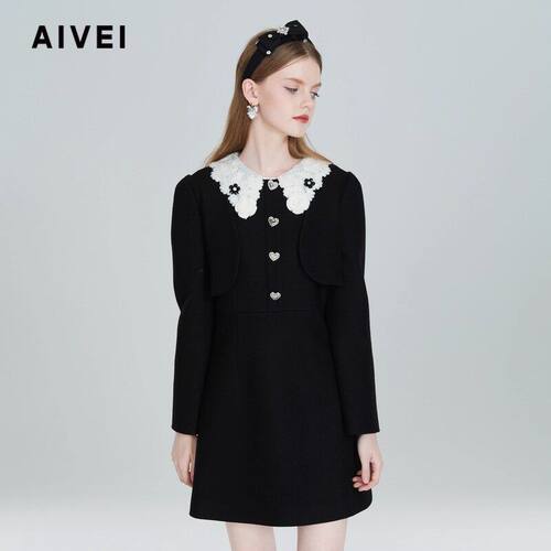 AIVEI/艾薇2022冬季新品上衣两件式连衣裙专柜正品P06W0016-2580