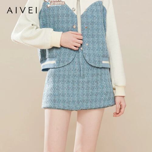 AIVEI/艾薇2023冬季裙裤短裤子专柜正品Q0660194-1580
