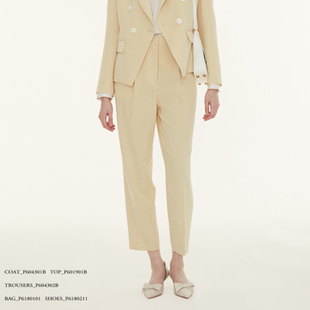 CAROLINE/卡洛琳2023春季锥型九分西装裤子专柜正品P604302B-2380