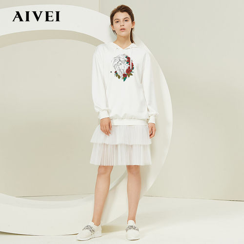 【清仓】AIVEI艾薇19春季专柜正品针织两件式洋装L7103804-1980