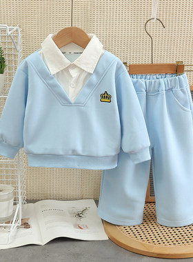 男童英伦礼服1周岁宝宝生日小西装2婴幼儿秋装套装3春秋西服4外套