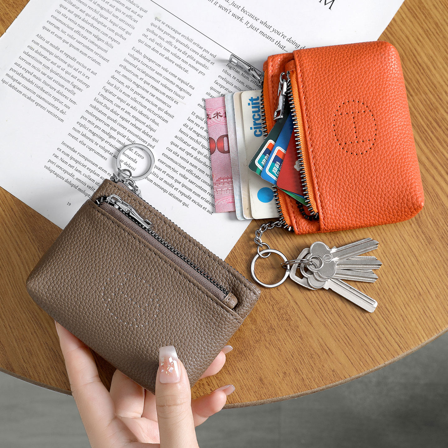 时尚女士零钱包2026新款大容量证件收纳包钥匙包硬币包拉链零钱袋