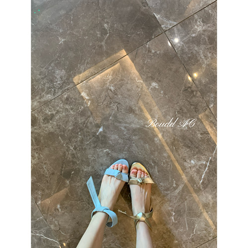 夏季仙女风蝴蝶结低跟一字带凉鞋