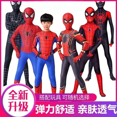 蜘蛛侠衣服儿童套装连体紧身衣