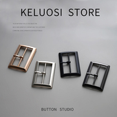 KELUOSI 饰扣 带装 高档金属日字扣大衣风衣腰带扣背带裤 调节扣子袖