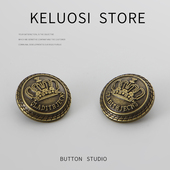 KELUOSI 高档金属扣衣服纽扣复古风大衣扣风衣外套扣子西装 毛衣扣