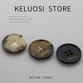 纽扣烫金四眼西服扣子大衣风衣毛呢扣衣服装 KELUOSI 高档西装 饰