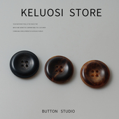 KELUOSI 饰 扣装 高档牛角纽扣天然牛角扣子呢大衣扣风衣扣西装 裤