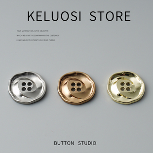 KELUOSI 高档金属纽扣大衣风衣纽扣扣子毛呢毛衣四眼异性金属扣