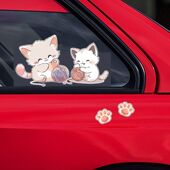 猫咪装 饰贴画划痕遮挡遮盖车身贴防水电动摩托卡通汽车贴纸