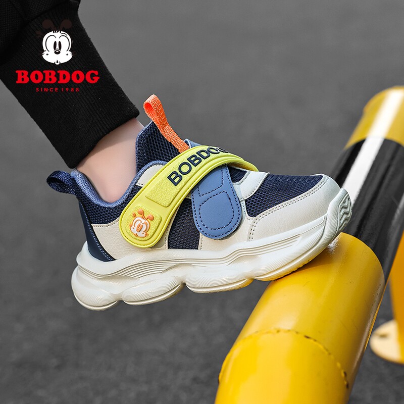 巴布豆童鞋男童运动鞋2026春秋新款网面透气儿童鞋男孩轻便跑步鞋