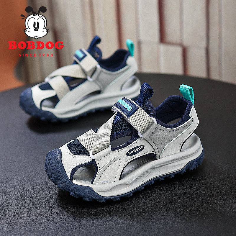 巴布豆童鞋男童包头凉鞋2026夏季新款防滑软底儿童鞋子男童沙滩鞋