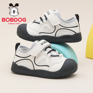 巴布豆童鞋男童学步鞋2026春秋新款网面透气防滑宝宝软底儿童鞋子