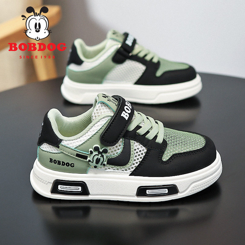 巴布豆童鞋男童板鞋2026夏季新款网面透气儿童单网鞋子男孩运动鞋