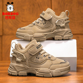 防滑儿童马丁靴时尚 秋季 男孩短靴单靴 男童靴子2025新款 巴布豆童鞋